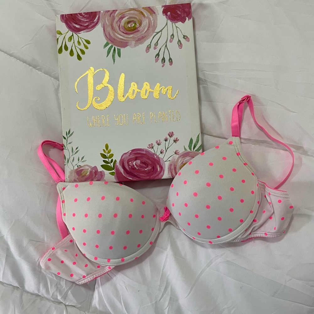 🍭 3/$10 💚HOST PICK💚 Thank you! 🎉🎊⭐️🩷 Sexy Polka Dot Push-up Bra-34-B